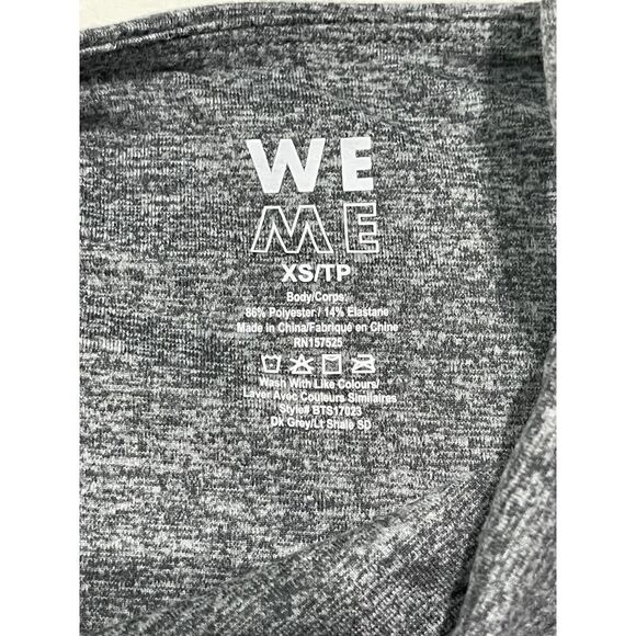 We Over Me Bandier Wip Crop Top Tank Top Colorblock Dark Grey Shale Pink XS - Picture 3 of 10